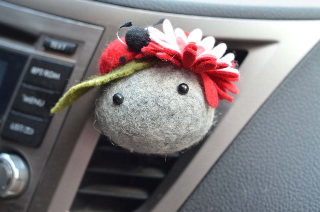 Stone Softie Vehicle Vent Clip/ Essential Oil Diffuser - Ladybug Lovely