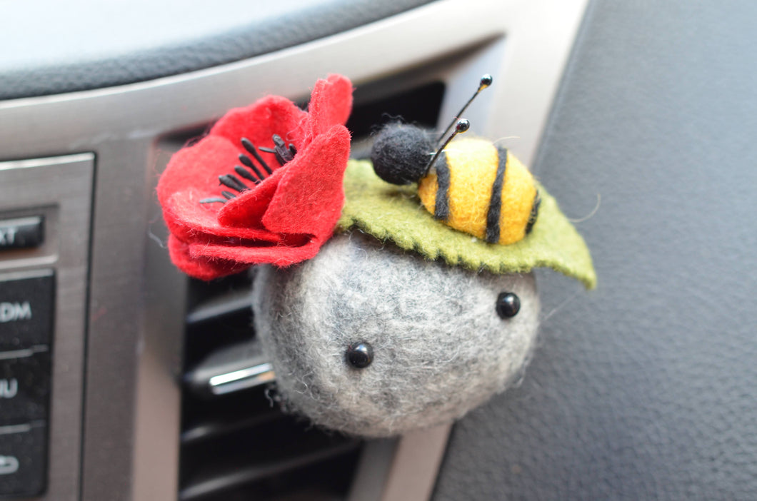 Stone Softie Vehicle Vent Clip/ Essential Oil Diffuser - Bumblebee Buddy