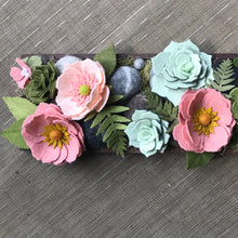 Load image into Gallery viewer, Large Wall Garden - Blush Pink/ Mint and Moss Succulents
