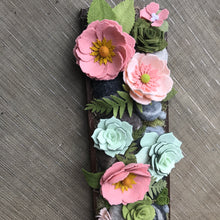 Load image into Gallery viewer, Large Wall Garden - Blush Pink/ Mint and Moss Succulents
