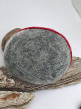 Load image into Gallery viewer, Red Curling Rock - Felted Wool Stone Softie Ornament
