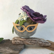 Load image into Gallery viewer, Felted Wool Stone Softie - Aubergine
