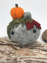 Load image into Gallery viewer, Felted Wool Stone Softie - Pumpkin Patch
