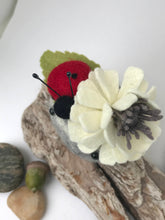 Load image into Gallery viewer, Felted Wool Stone Softie - Ladybug Friend
