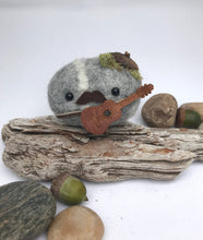 Load image into Gallery viewer, Felted Wool Stone Softie - Acoustic Guitar Jam Session
