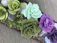 Load image into Gallery viewer, Large Wall Garden - Violet/ Mint/ Moss Succulents
