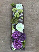 Load image into Gallery viewer, Large Wall Garden - Violet/ Mint/ Moss Succulents
