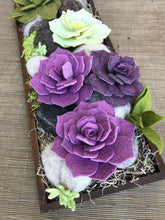 Load image into Gallery viewer, Large Wall Garden - Violet/ Mint/ Moss Succulents

