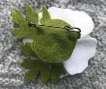 Load image into Gallery viewer, Felt White Poppy Brooch - Ready to Ship Poppy Pin
